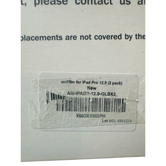 2 Pack AmFilm Tempered Glass Screen Protector for iPad Pro 12.9 - Picture 3 of 4